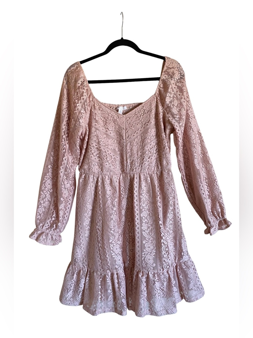 Women’s LAUREN CONRAD Boho Lace Long Sleeve Dress M